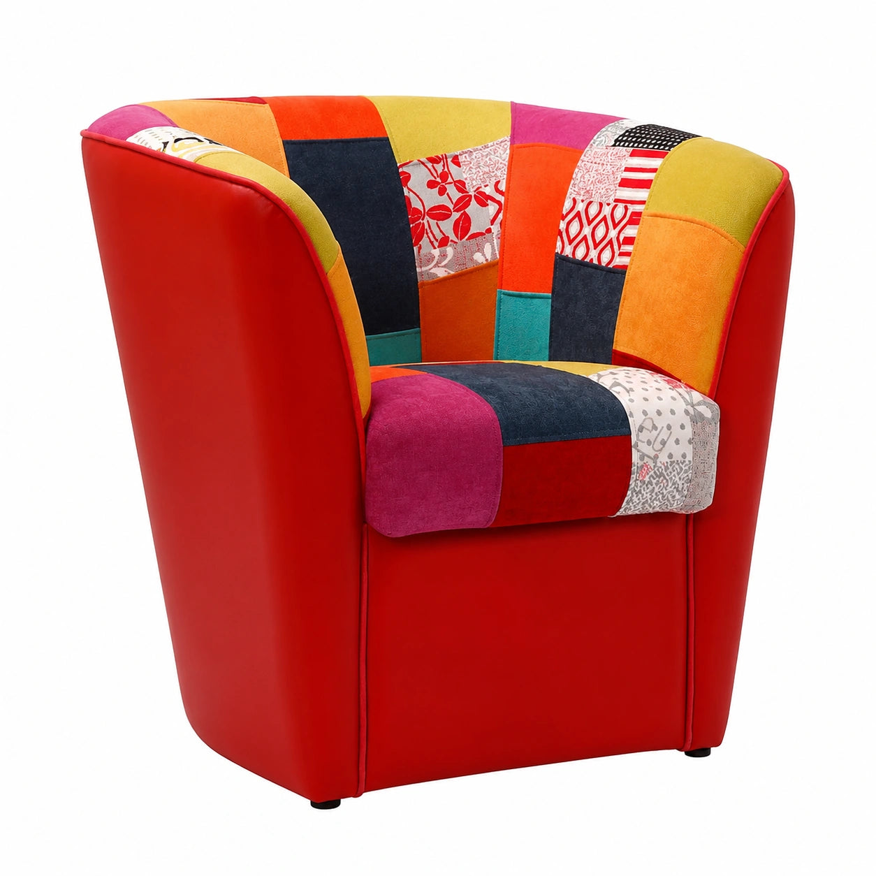 Bureau, en cuir, coloris rouge, pour l’espace de travail