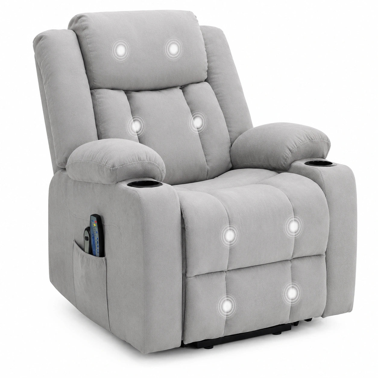 Fauteuil relax, réglable, coloris gris, pour le salon