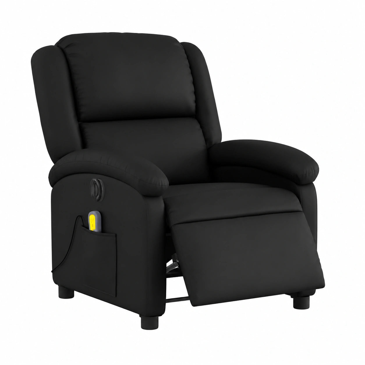 Fauteuil relax, réglable, en similicuir, coloris noir, pour le salon