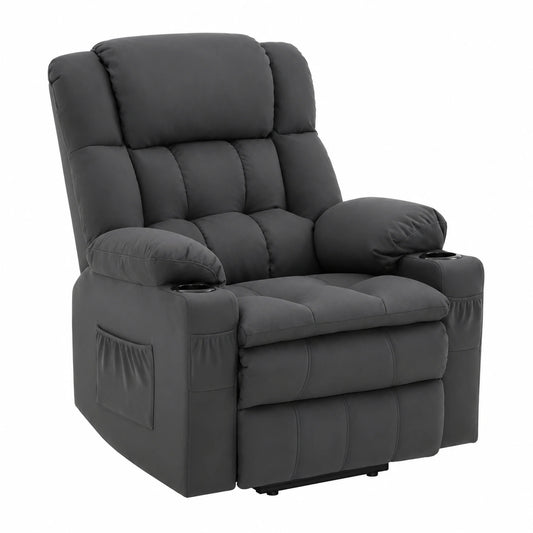 Fauteuil, réglable, coloris gris, pour le salon ou la chambre