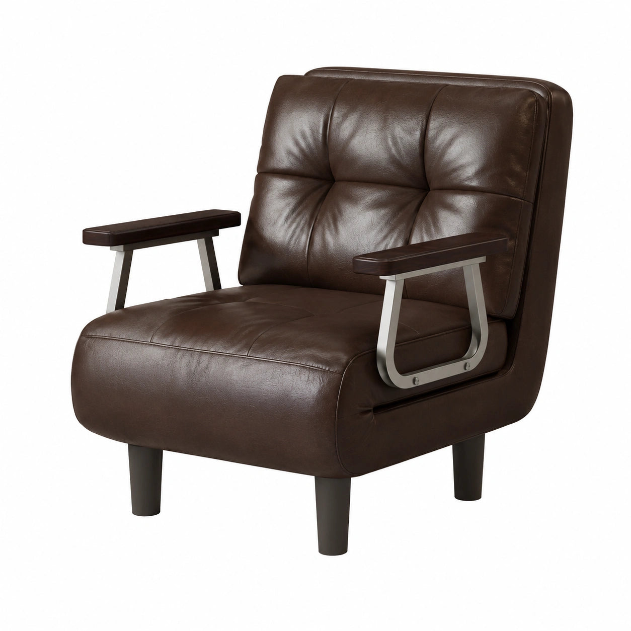 Canapé convertible, en cuir, 1 place, pour le salon ou la chambre d’amis