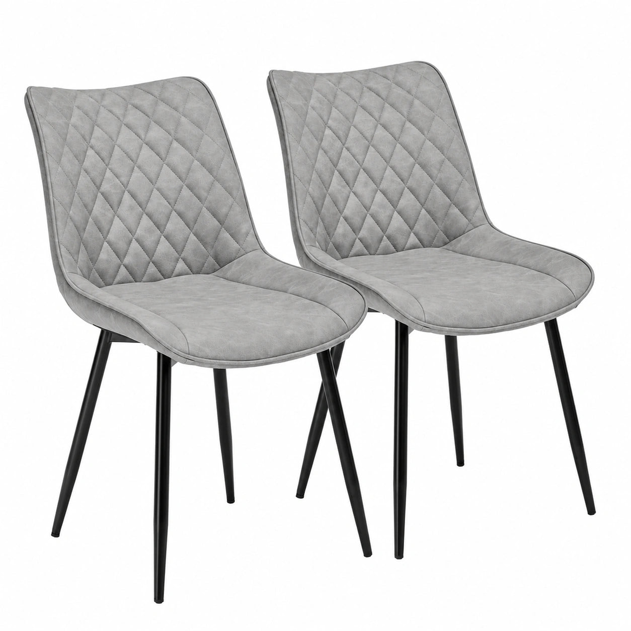 Fauteuil, en métal et similicuir, coloris gris, pour le salon ou la chambre