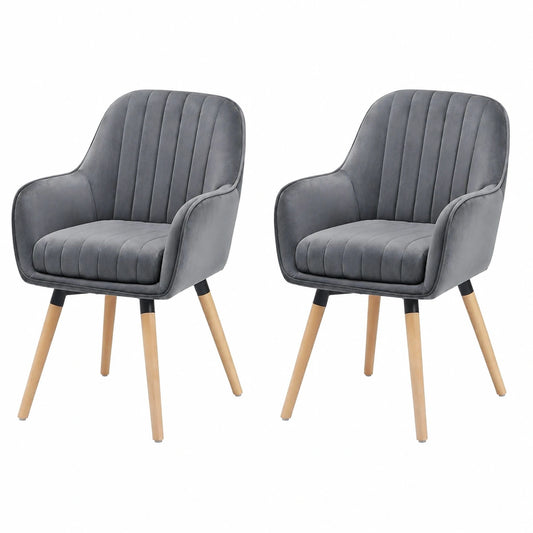 Fauteuil, en velours, coloris gris, pour le salon ou la chambre