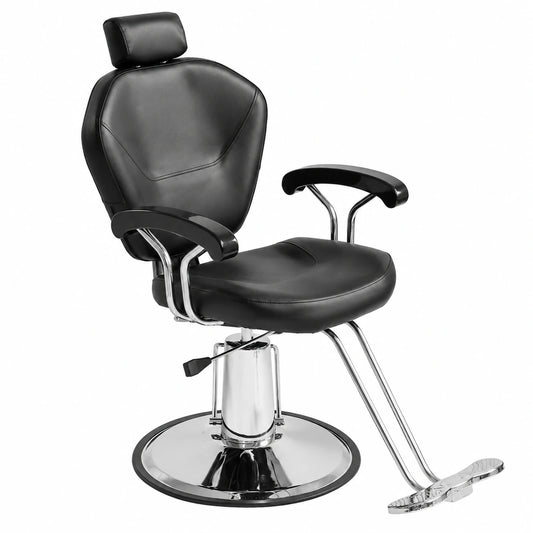 Fauteuil, en cuir, coloris noir, 90 x 65 x 100 cm, pour le salon ou la chambre