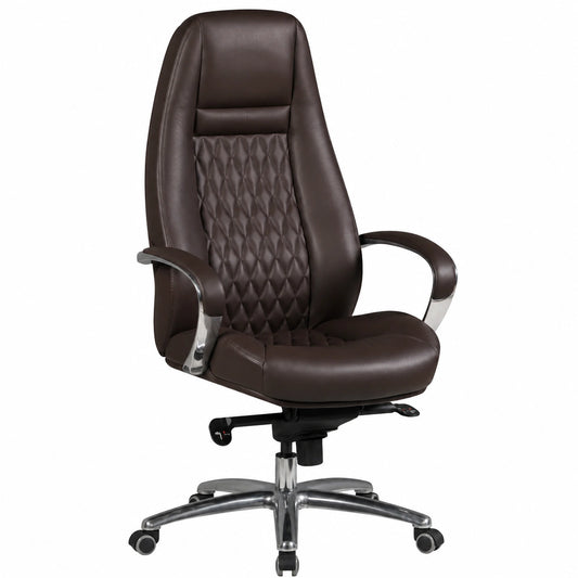 Bureau, en cuir, coloris marron, pour l’espace de travail