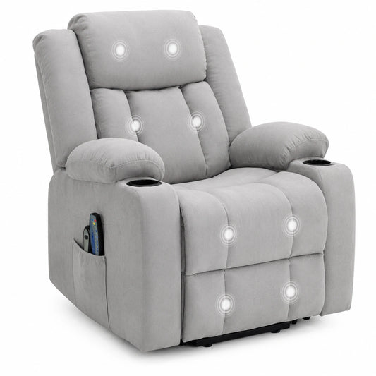 Fauteuil relax, réglable, coloris gris, pour le salon